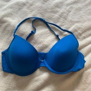 VS PINK Blue T Shirt Bra 34C